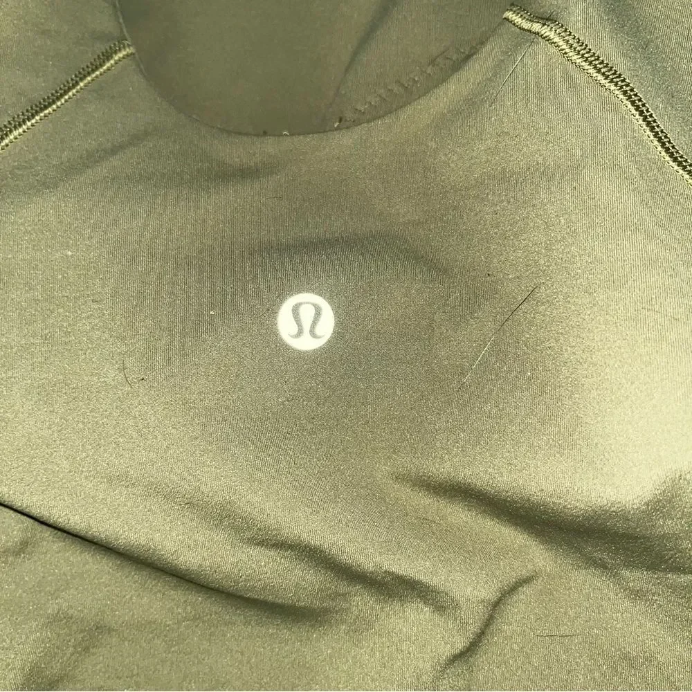 lululemon align high neck tank bronze green size 4